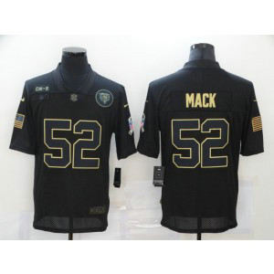 Nike Bears 52 Khalil Mack 2020 Black Salute To Service Limited Men Jersey