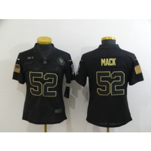 Nike Bears 52 Khalil Mack 2020 Black Salute To Service Limited Women Jersey