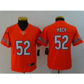 Nike Bears 52 Khalil Mack Orange Vapor Untouchable Limited Youth Jersey