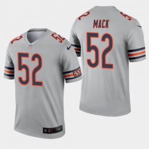 Nike Bears 52 Khalil Mack Sliver Inverted Legend Men Jersey