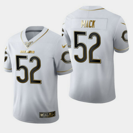 Nike Bears 52 Khalil Mack White 100th Season Vapor Untouchable Limited Jersey