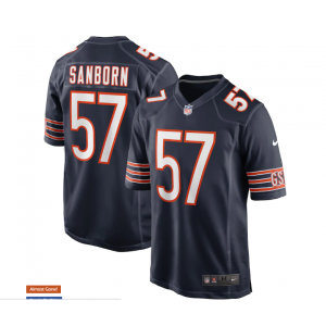 Nike Bears 57 Sanborn Blue Vapor Untouchable Limited Men Jersey