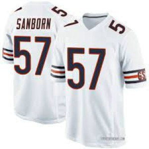 Nike Bears 57 Sanborn White Vapor Untouchable Limited Men Jersey