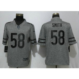 Nike Bears 58 Roquan Smith Gray Gridiron Gray Limited Men Jersey