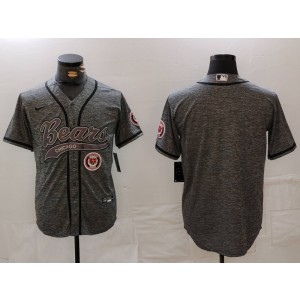Nike Bears Blank Grey Vapor Baseball Limited Men Jersey