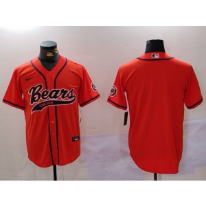 Nike Bears Blank Orange Vapor Baseball Limited Men Jersey