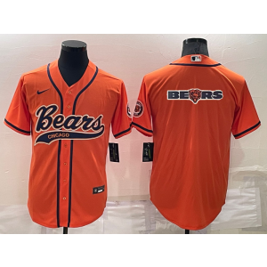 Nike Bears Blank Orange Vapor Baseball Logo Limited Men Jersey