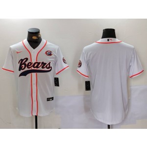 Nike Bears Blank White Vapor Baseball Limited Men Jersey