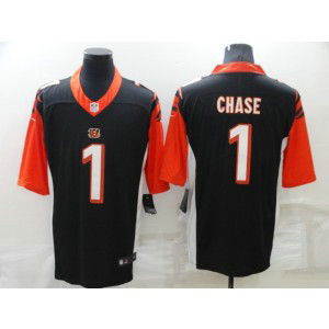 Nike Bengals 1 Ja'Marr Chase Black Vapor Untouchable Limited Men Jersey