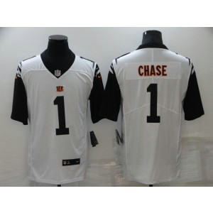Nike Bengals 1 Ja'Marr Chase White Color Rush Limited Men Jersey