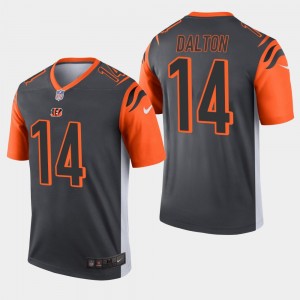 Nike Bengals 14 Andy Dalton Sliver Inverted Legend Men Jersey