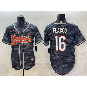 Nike Bengals 16 Flacco Camo Baseball Vapor Limited Men Jersey
