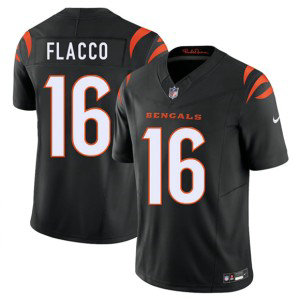 Nike Bengals 16 Joe Flacco Black F.U.S.E. Vapor Limited Men Jersey