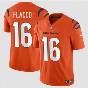Nike Bengals 16 Joe Flacco Orange F.U.S.E. Vapor Limited Men Jersey