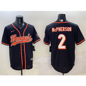 Nike Bengals 2 Evan McPherson Black Vapor Baseball Limited Men Jersey