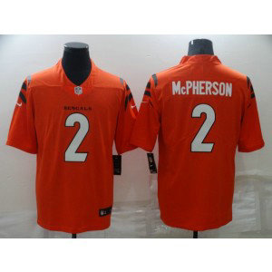 Nike Bengals 2 Evan McPherson Orange Vapor Untouchable Limited Men Jersey