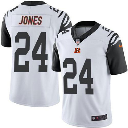 Nike Bengals 24 Adam Jones White Color Rush Limited Jersey