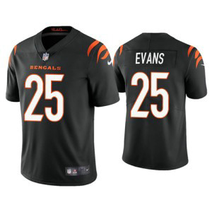 Nike Bengals 25 Chris Evans 2021 Black Vapor Untouchable Limited Men Jersey