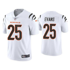 Nike Bengals 25 Chris Evans 2021 White Vapor Untouchable Limited Men Jersey