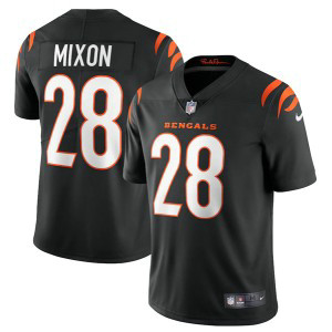 Nike Bengals 28 Joe Mixon 2021 New Black Vapor Limited Men Jersey