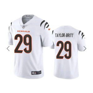 Nike Bengals 29 Taylor -Britt White Vapor Untouchable Limited Men Jersey