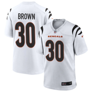 Nike Bengals 30 Chase Brown White Vapor Untouchable Limited Men Jersey
