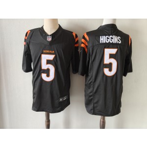 Nike Bengals 5 Tee Higgins Black F.U.S.E. Vapor Limited Men Jersey