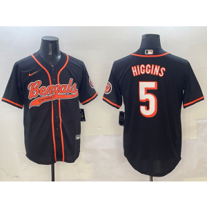 Nike Bengals 5 Tee Higgins Black Vapor Baseball Limited Men Jersey
