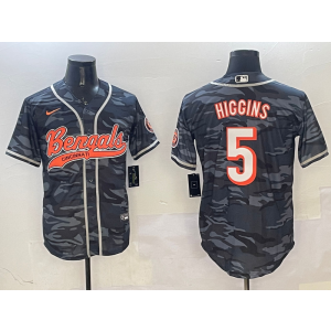 Nike Bengals 5 Tee Higgins Camo Vapor Baseball Limited Men Jersey