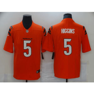 Nike Bengals 5 Tee Higgins Orange New Vapor Untouchable Limited Men Jersey