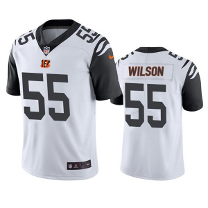 Nike Bengals 55 Logan Wilson White Color Rush Limited Men Jersey