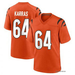 Nike Bengals 64 Ted Karras Orange Vapor Untouchable Limited Men Jersey