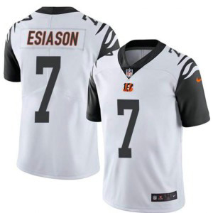 Nike Bengals 7 Boomer Esiason White Color Rush Limited Men Jersey