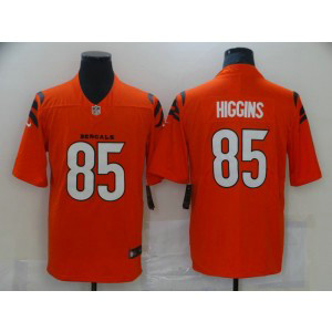 Nike Bengals 85 Tee Higgins 2021 New Orange Vapor Limited Men Jersey