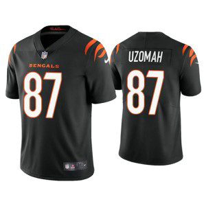 Nike Bengals 87 C.J. Uzomah 2021 New Black Vapor Untouchable Limited Men Jersey