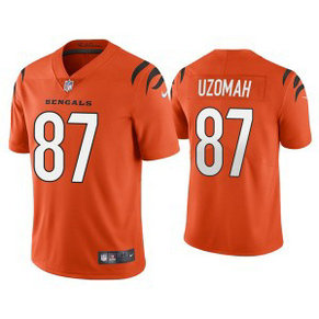 Nike Bengals 87 C.J. Uzomah 2021 New Orange Vapor Untouchable Limited Men Jersey