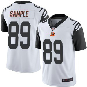 Nike Bengals 89 Drew Sample White 2019 NFL Draft Vapor Color Rush Limited Men Jersey