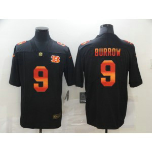 Nike Bengals 9 Joe Burrow 2020 Black Fashion Limited Men Jersey