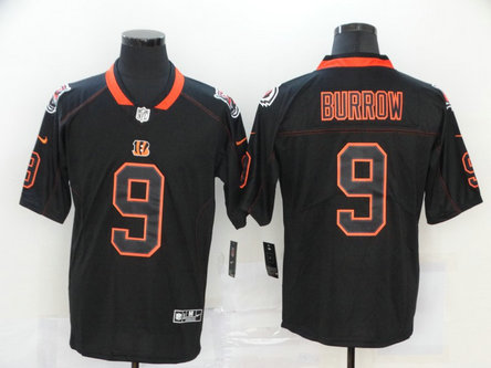 Nike Bengals 9 Joe Burrow Black Shadow Legend Limited Jersey