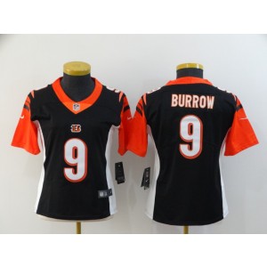 Nike Bengals 9 Joe Burrow Black Vapor Untouchable Limited Women Jersey