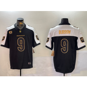 Nike Bengals 9 Joe Burrow Thanksgiving Day F.U.S.E Vapor Limited Men Jersey