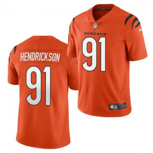 Nike Bengals 91 Trey Hendrickson Orange Vapor Untouchable Limited Men Jersey