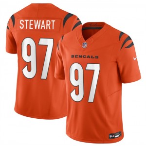 Nike Bengals 97 Shemar Stewart Orange 2025 Draft F.U.S.E. Vapor Limited Men Jersey