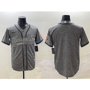 Nike Bengals Blank Grey Vapor Baseball Limited Men Jersey