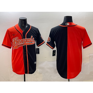 Nike Bengals Blank White Black Split Vapor Baseball Limited Men Jersey