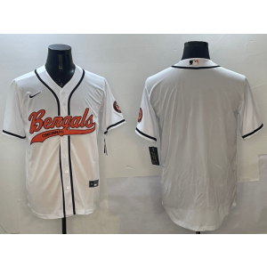 Nike Bengals Blank White Vapor Baseball Limited Men Jersey