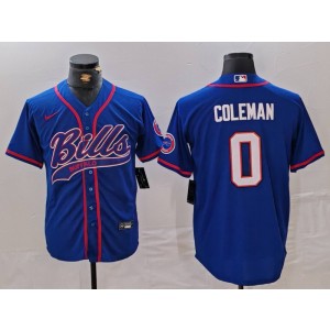 Nike Bills 0 Coleman Blue Vapor Baseball Limited Men Jersey