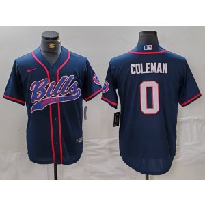 Nike Bills 0 Coleman Navy Vapor Baseball Limited Men Jersey
