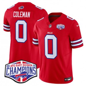 Nike Bills 0 Keon Coleman Red 2024 AFC East Division Champions F.U.S.E. Vapor Limited Men Jersey