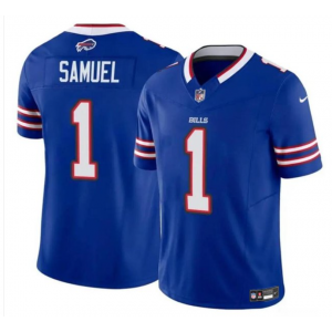Nike Bills 1 Curtis Samuel Blue F.U.S.E. Vapor Limited Men Jersey